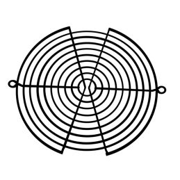 1 pcs : G172-10HB - FAN GUARD METAL 172MM BLACK