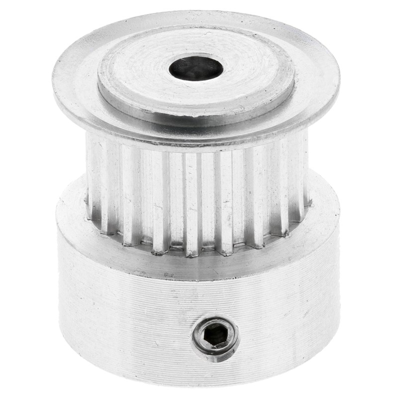 1 pcs - RS PRO Timing Belt Pulley, Aluminium, Zinc Plated Steel 6.4mm Belt Width x 2mm Pitch, 20 Tooth