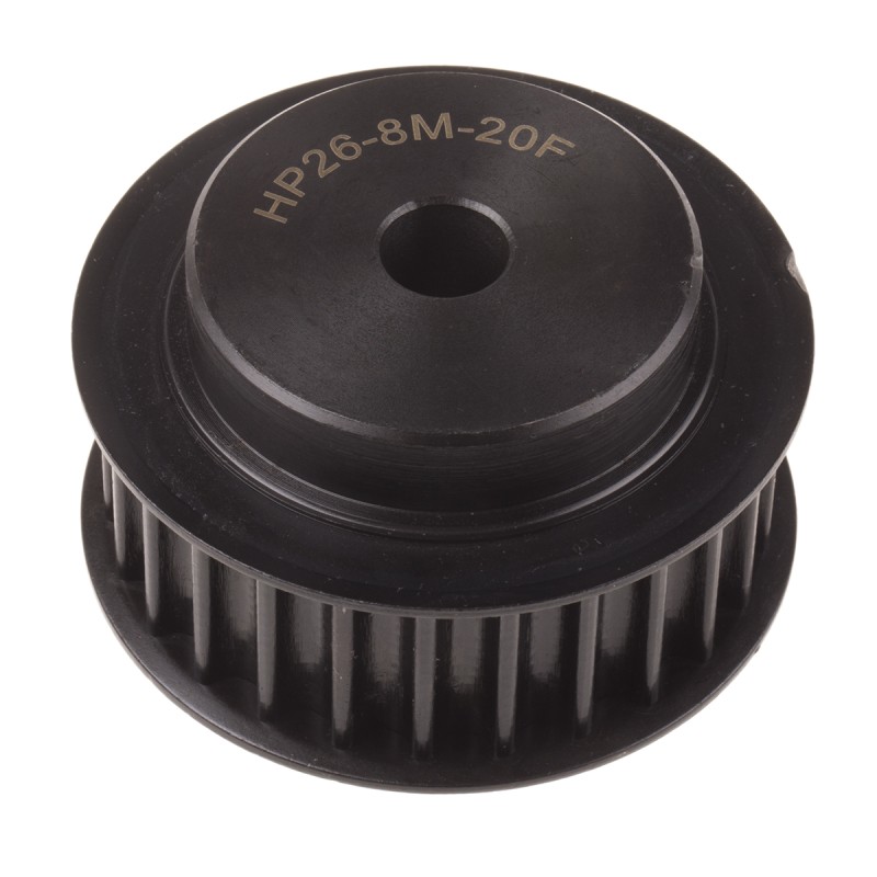 1 pcs - RS PRO Timing Belt Pulley, Steel 20mm Belt Width x 8mm Pitch, 26 Tooth