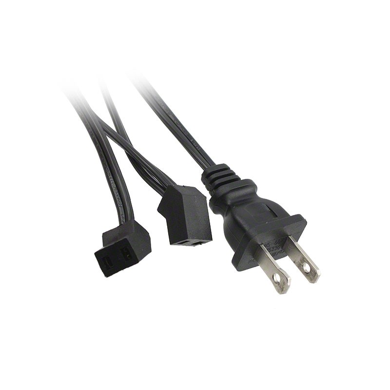 1 pcs : C45-2DC-24P - FAN CORD 45DEG 2POS 24' AC PLUG