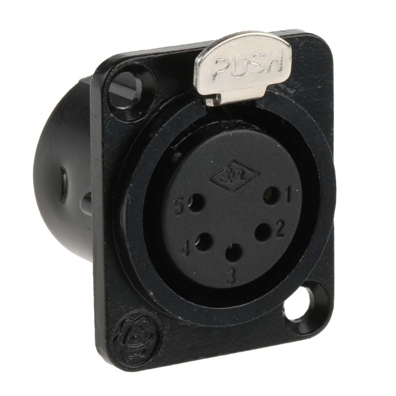 1 pcs - RS PRO Panel Mount XLR Connector, Female, 5 Way