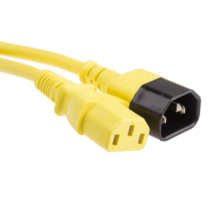 1 pcs - RS PRO IEC C13 Socket to IEC C14 Plug Power Cord, 2m