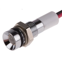 1 pcs - RS PRO Green, Red Panel Mount Indicator, 12V dc, 6mm Mounting Hole Size, Lead Wires Termination, IP67