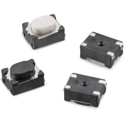 10 pcs - White Plunger Tactile Switch, SPST 50 mA 2.5mm Surface Mount