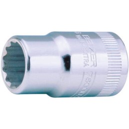 1 pcs - Bahco 1/2 in Drive 27mm Standard Socket, 12 point, 44 mm Overall Length
