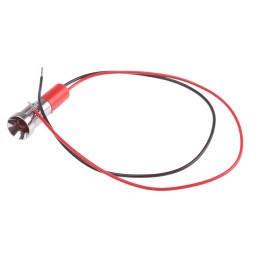 1 pcs - RS PRO Red Panel Mount Indicator, 110V ac, 8mm Mounting Hole Size, Lead Wires Termination, IP67