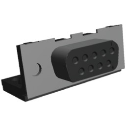 1 pcs - TE Connectivity Amplimite HD-20 9 Way Right Angle Through Hole D-sub Connector Socket, 2.74mm Pitch, with Mounting Hole