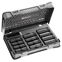 1 pcs - Facom 12-Piece Metric 1/2 in Deep Impact Socket Set , 6 point