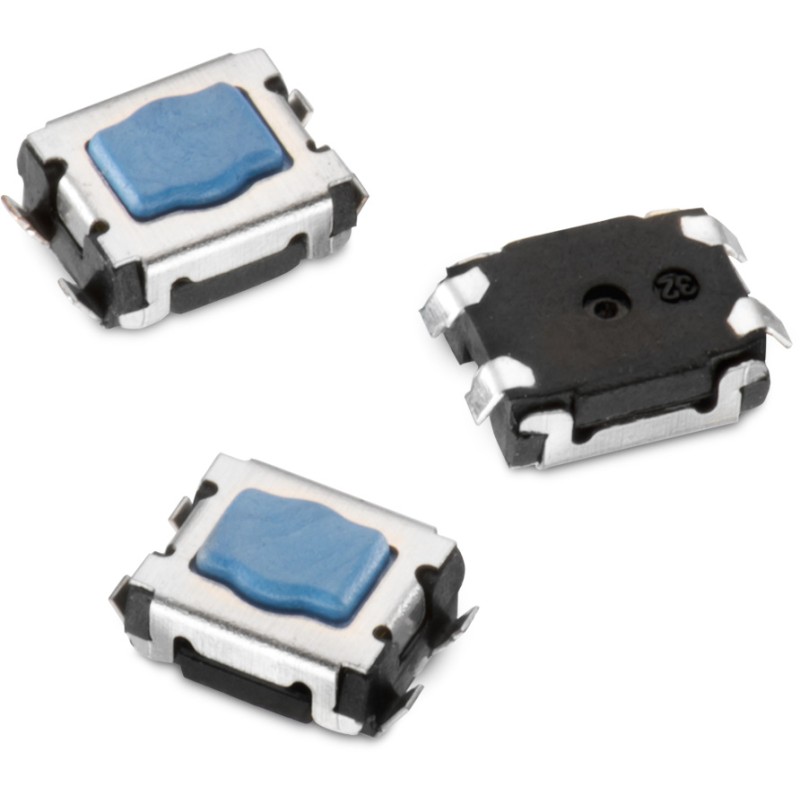 10 pcs - Blue Rectangular Tactile Switch, SPST 50 mA 1.8mm PCB