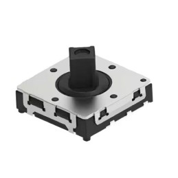 10 pcs - Black Cap Tactile Switch, Single Pole Five Throw 50mA 4mm Surface Mount