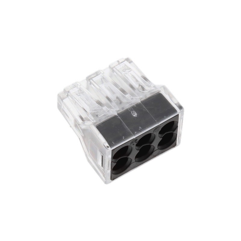 1 pcs : 773-166/VE00-500 - 6-CONDUCTOR, BLACK - BULK