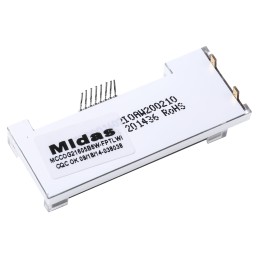1 pcs - Midas MCCOG21605B6W-FPTLWI Alphanumeric LCD Display White, 2 Rows by 16 Characters, Transflective