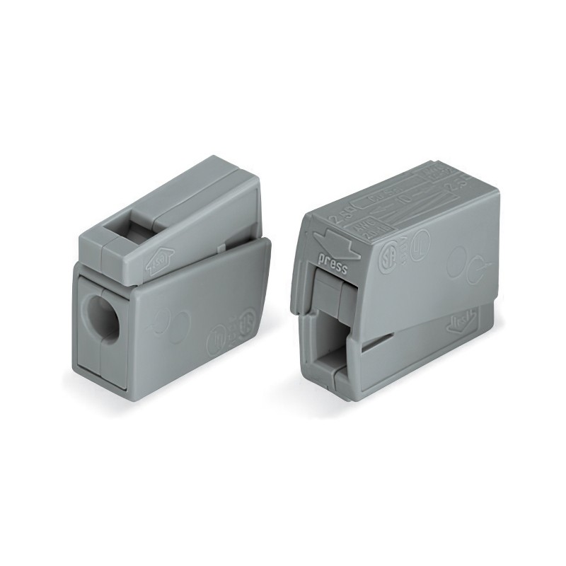 1 pcs : 224-101 - PUSHWIRE INLINE CONNECTOR GRAY