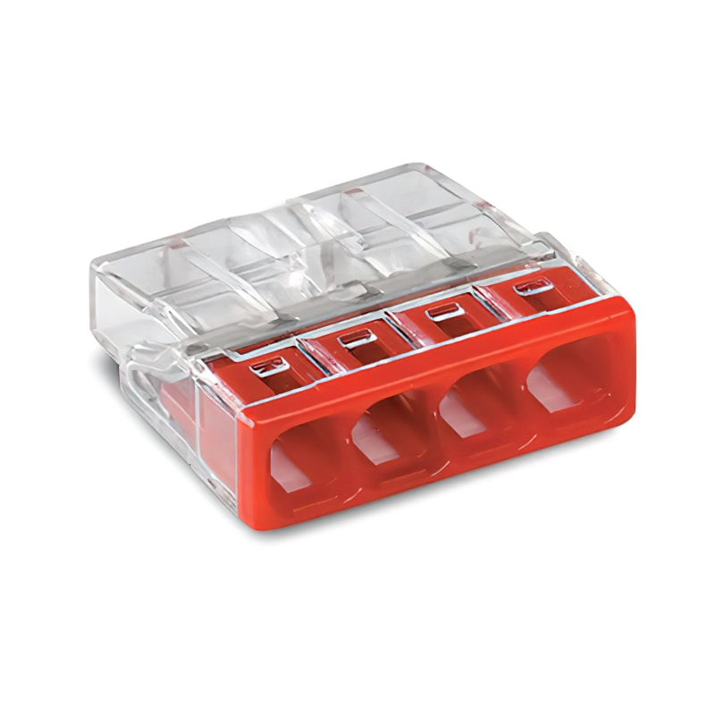 1 pcs : 2273-204 - PUSHWIRE SPLICING CONNECTOR 4-