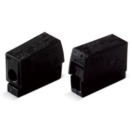 1 pcs : 224-104 - PUSHWIRE INLINE CONNECTOR BLACK