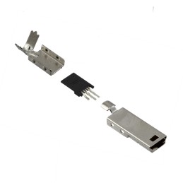 1 pcs : 1734205-1 - CONN PLG USB2.0 MINI B 5POS SLDR