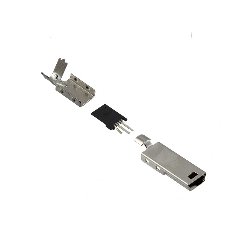 1 pcs : 1734205-1 - CONN PLG USB2.0 MINI B 5POS SLDR