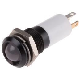 1 pcs - RS PRO Green, Red, Yellow Panel Mount Indicator, 12V dc, 14mm Mounting Hole Size, Solder Tab Termination