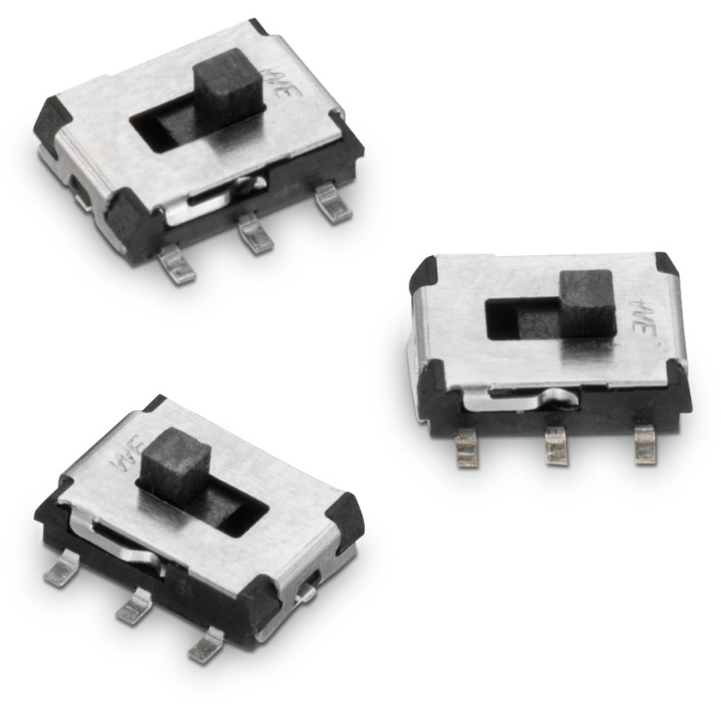 2 pcs - Wurth Elektronik Surface Mount Slide Switch DPDT (On)-(On) 300 mA Slide