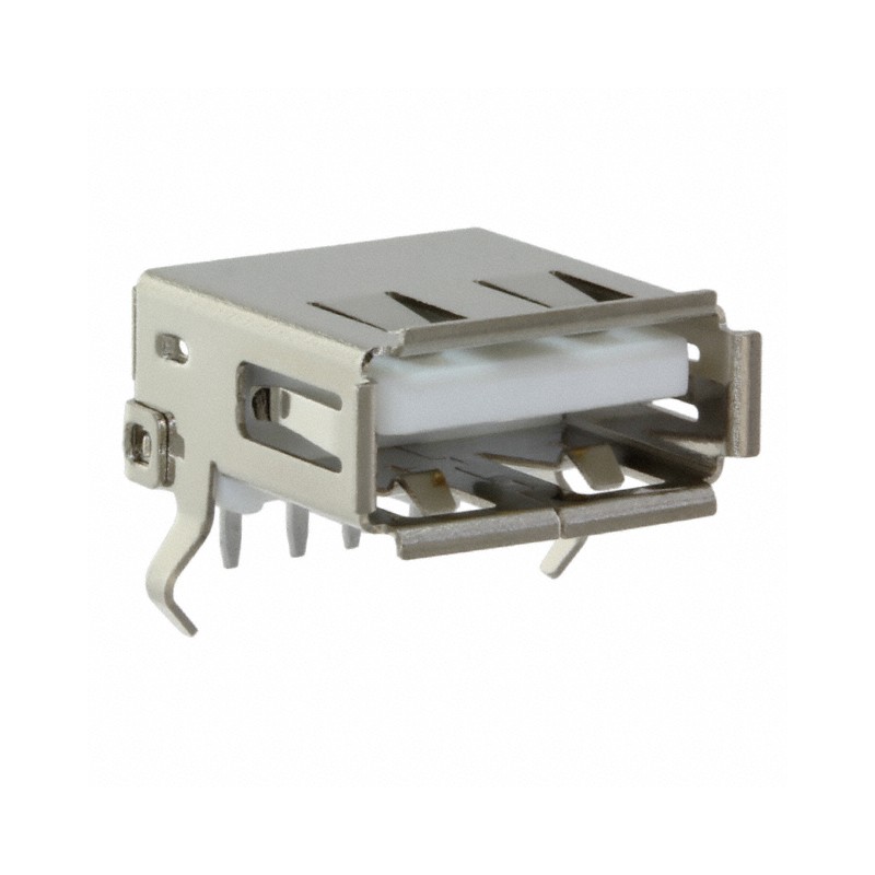 1 pcs : USB-A-S-F-W-TH - CONN RCPT USB2.0 TYPEA 4POS R/A