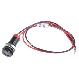 1 pcs - RS PRO Red Panel Mount Indicator, 2V dc, 8mm Mounting Hole Size, Lead Wires Termination, IP67