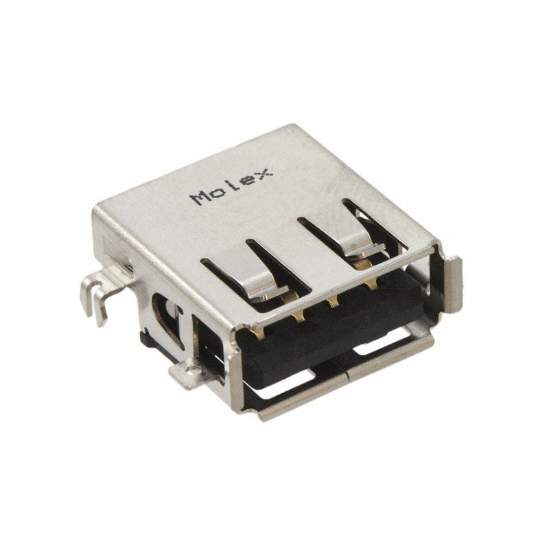 1 pcs : 0482580001 - CONN RCP USB2.0 TYPEA 4POS TH RA