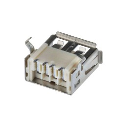 1 pcs : KUSBX-SMT-AS1N-W - CONN RCPT USB2.0 TYPEA 4P SMD RA