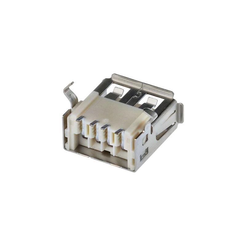 1 pcs : KUSBX-SMT-AS1N-W - CONN RCPT USB2.0 TYPEA 4P SMD RA
