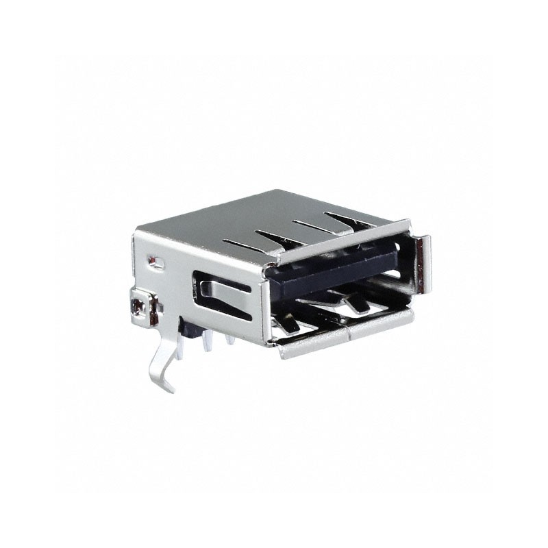 1 pcs : USB-A-S-S-B-TH - CONN RCPT USB2.0 TYPEA 4POS R/A