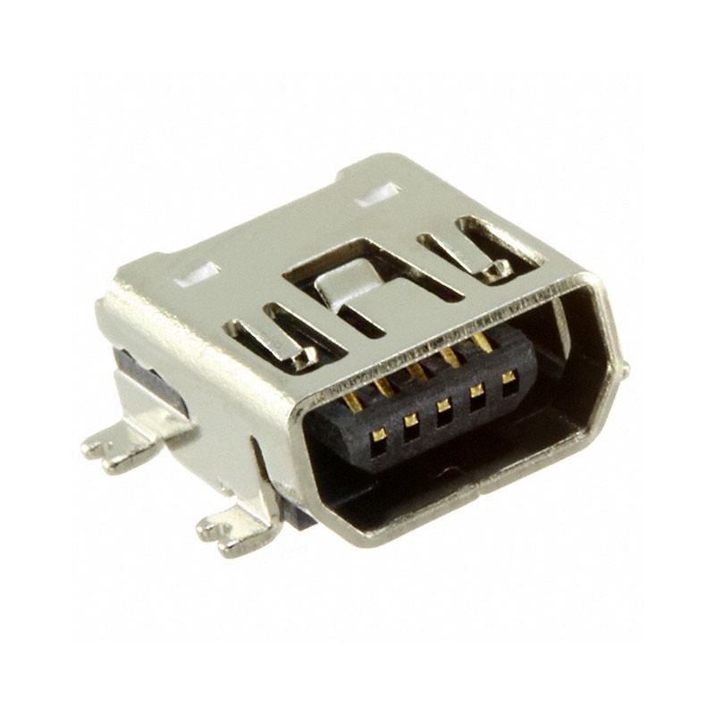 1 pcs : MUSB-05-F-AB-SM-A - CONN RCPT USB2.0 MINI AB SMD R/A