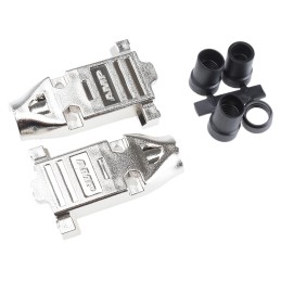 50 pcs - TE Connectivity Amplimite HD-20 Series Metal Plated Plastic D Sub Backshell, 9 Way