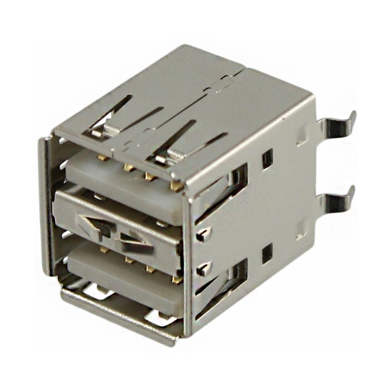 1 pcs : USB-A2VSW6 - CONN RCPT TYPEA STACK 8POS VERT