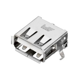 1 pcs : 614004190021 - CONN RCPT USB2.0 TYPEA 4POS R/A