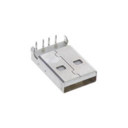1 pcs : USB-AM-S-F-W-TH - CONN PLUG USB2.0 TYPEA 4POS R/A