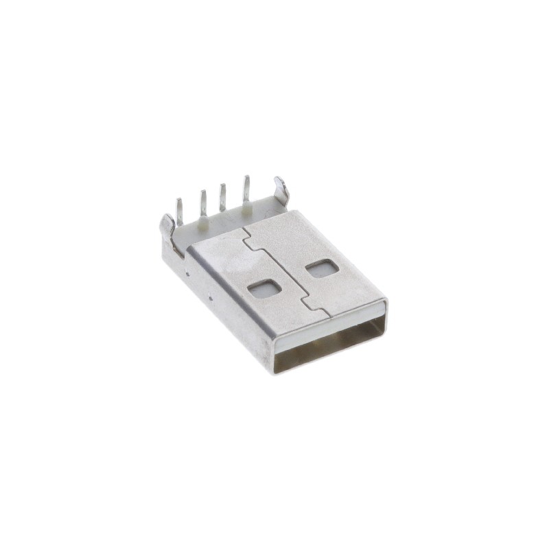 1 pcs : USB-AM-S-F-W-TH - CONN PLUG USB2.0 TYPEA 4POS R/A