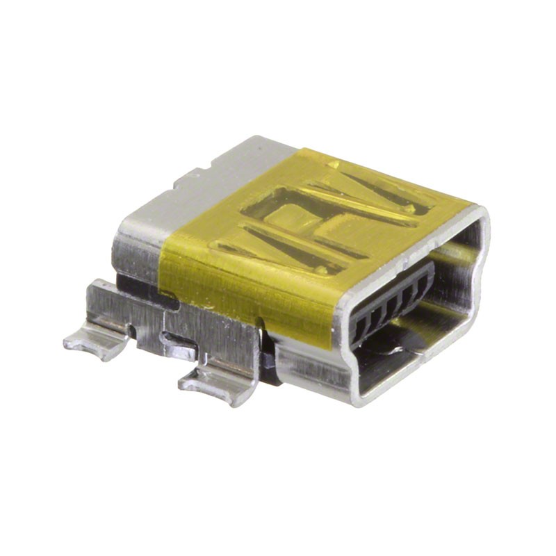 1 pcs : 0675031230 - CONN RCPT USB2.0 MINI B SMD R/A