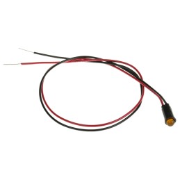 1 pcs - Dialight Yellow Panel Mount Indicator, 12V dc, 6.4mm Mounting Hole Size, Lead Wires Termination