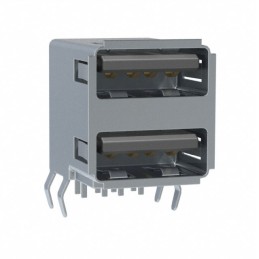 1 pcs : USB-A-D-F-B-TH - CONN RCPT USB2.0 TYPEA STACK R/A