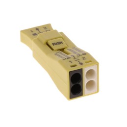 1 pcs : 873-902/VE00-5000 - PUSHWIRE SPLICE 2POS YELLOW