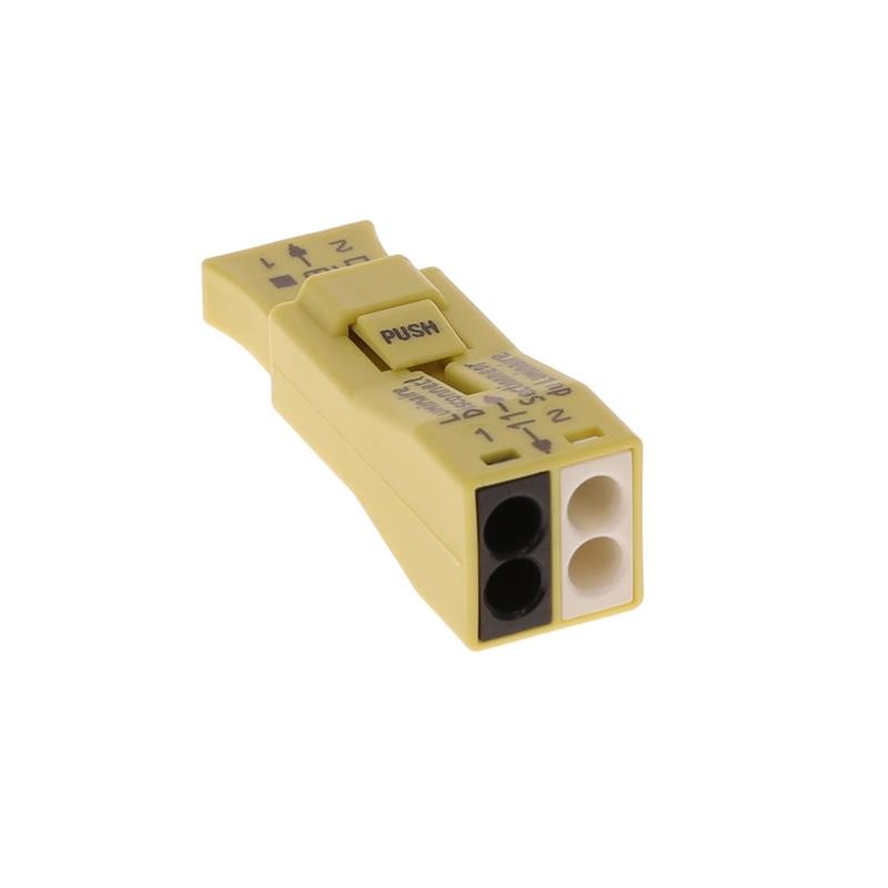 1 pcs : 873-902/VE00-5000 - PUSHWIRE SPLICE 2POS YELLOW