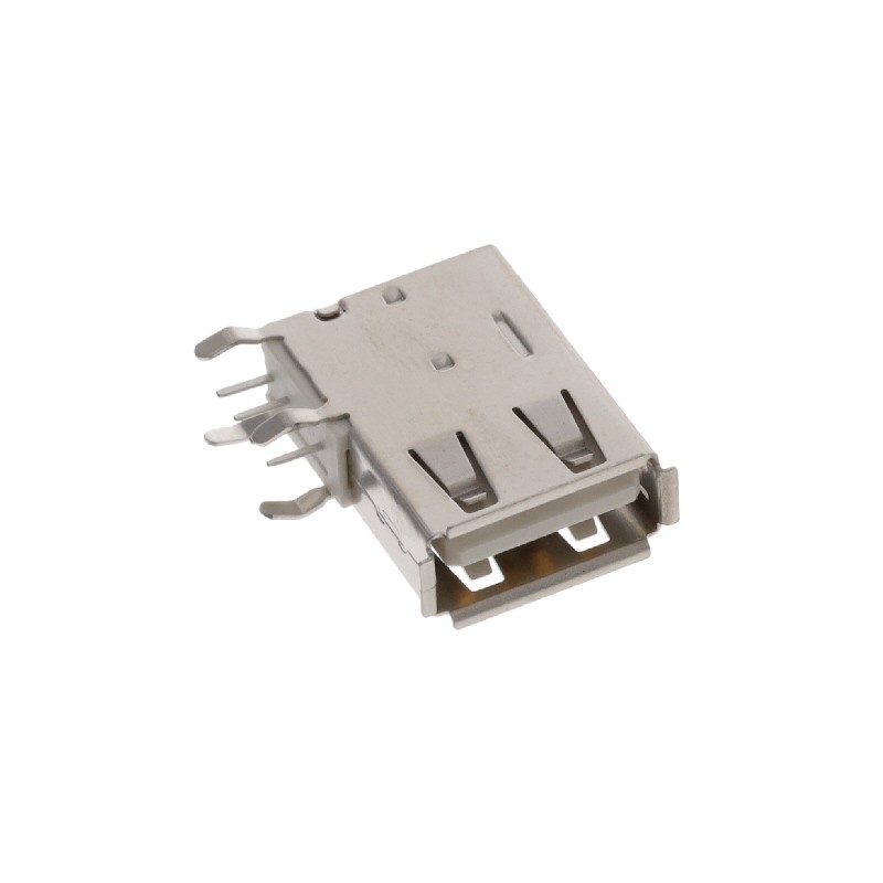 1 pcs : USB-A-S-S-W-VU - CONN RCPT USB2.0 TYPEA 4POS R/A