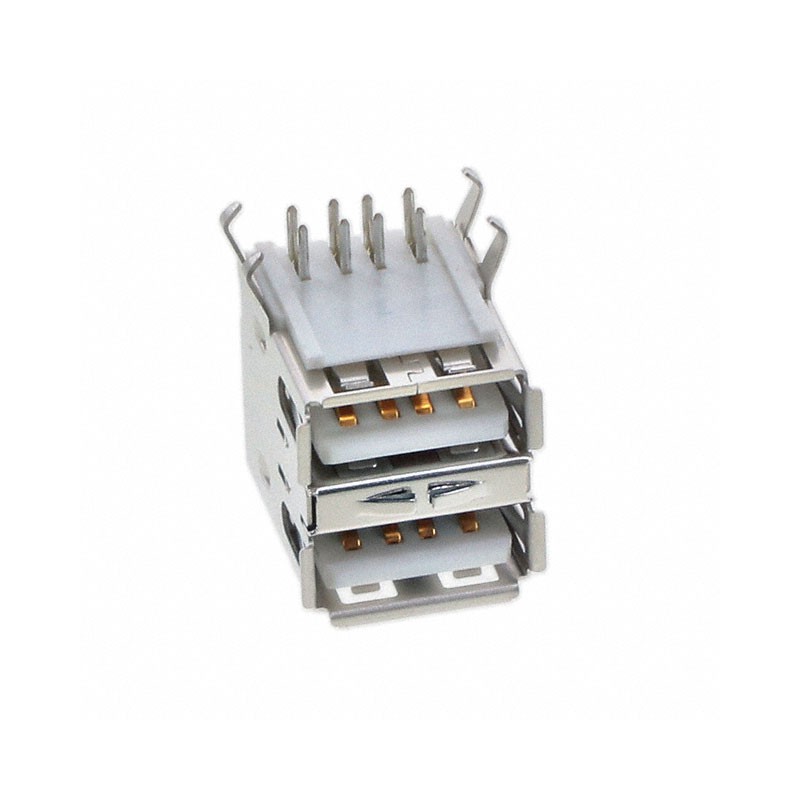 1 pcs : KUSBX-AS2N-W30 - USB STACKED A-TYPE RECEP WHT INS