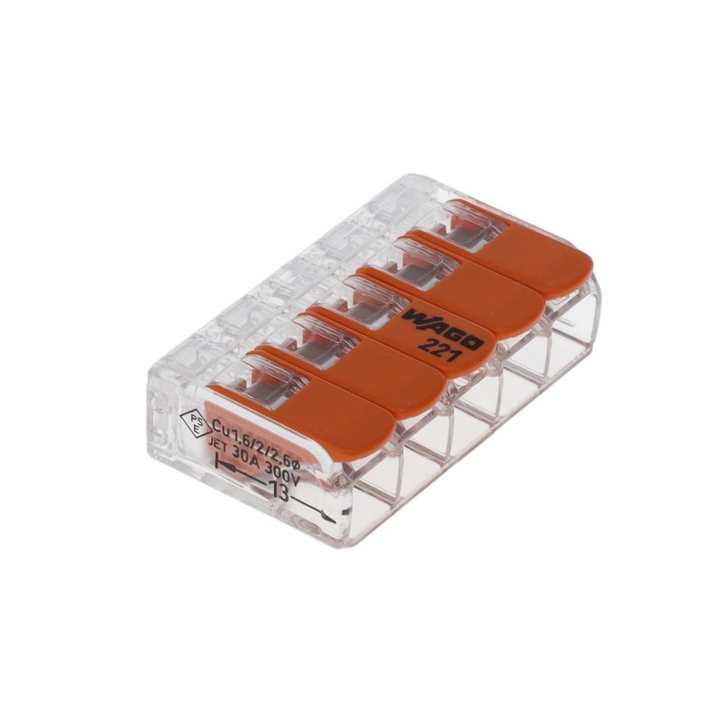 1 pcs : 221-615/VE00-0500 - SPLICE LEVER 10-20AWG 5POS