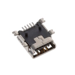1 pcs : MUSB-05-S-B-SM-A-TR - CONN RCPT USB2.0 MINI B SMD R/A