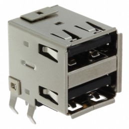 1 pcs : USB-A-D-S-B-TH - CONN RCPT USB2.0 TYPEA 8POS R/A