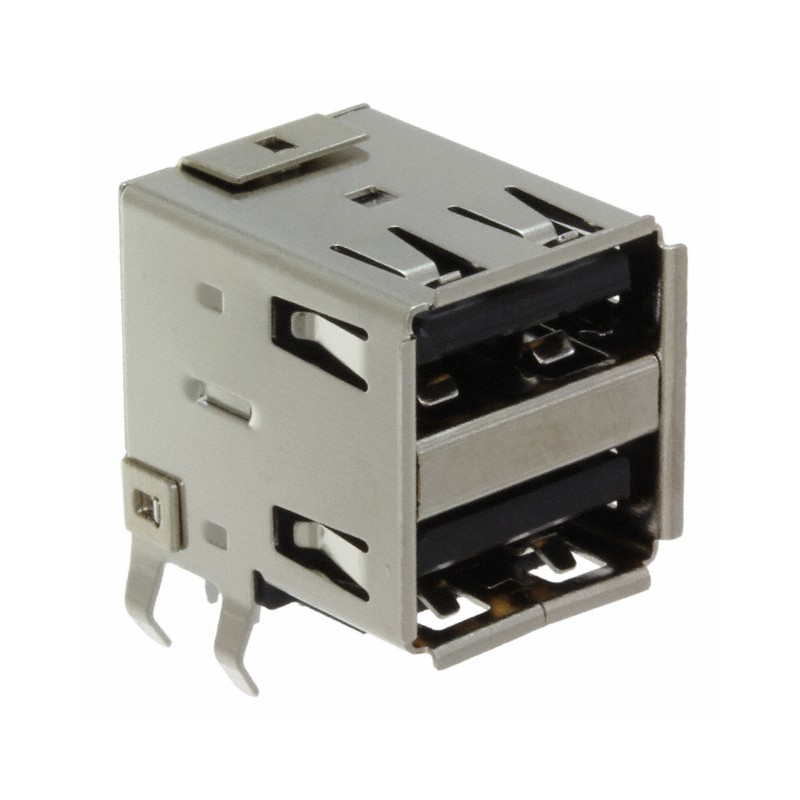 1 pcs : USB-A-D-S-B-TH - CONN RCPT USB2.0 TYPEA 8POS R/A