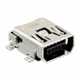 1 pcs : 1734328-2 - CONN RCPT USB2.0 MINI AB SMD R/A