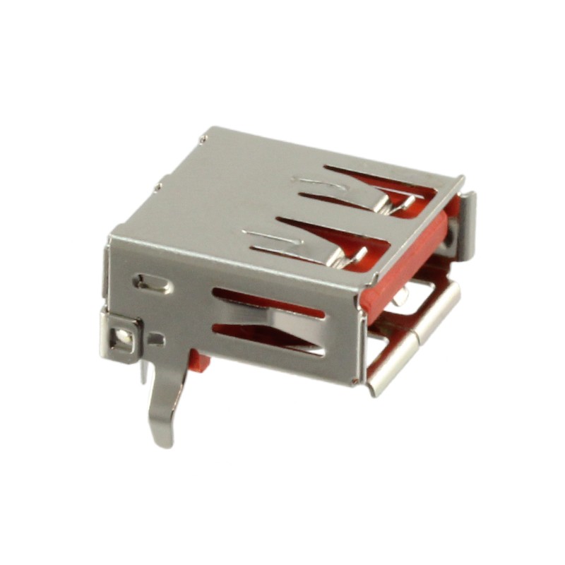 1 pcs : USBR-A-S-F-O-TH - CONN RCPT USB2.0 TYPEA 4POS R/A