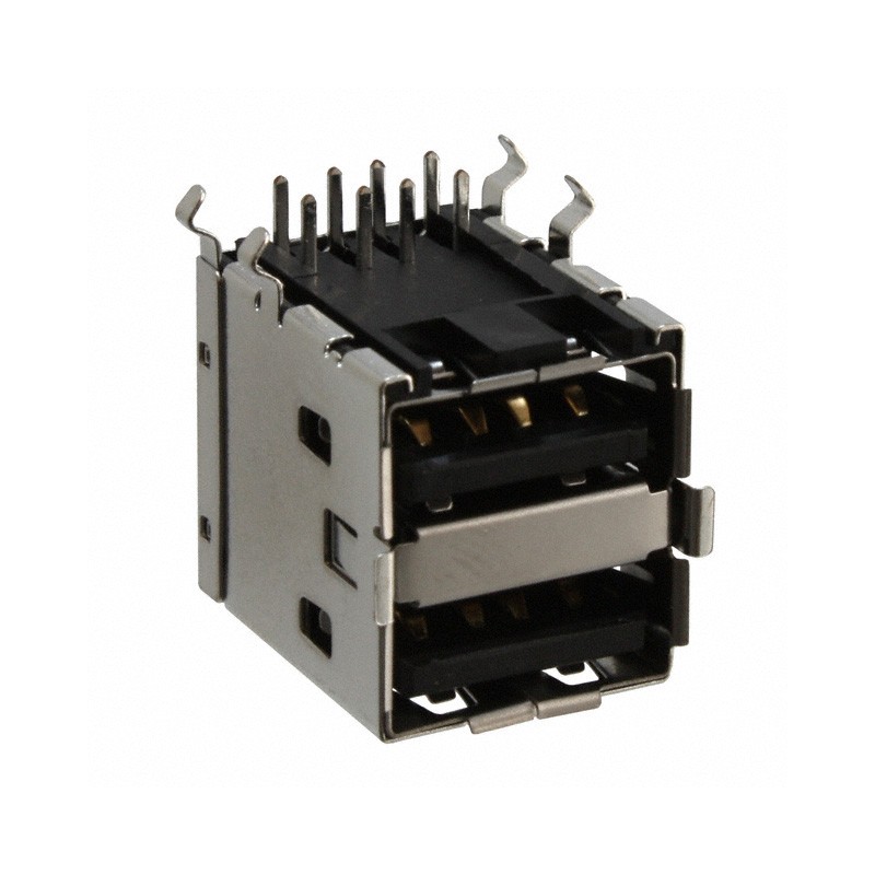 1 pcs : 0672983091 - CONN RCPT TYPEA STACKED 8POS R/A