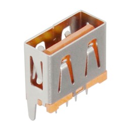 1 pcs : KUSBVLPXHT-AS1N-O30-HRF - CONN USB TYPE-A HIGH RETENT VERT